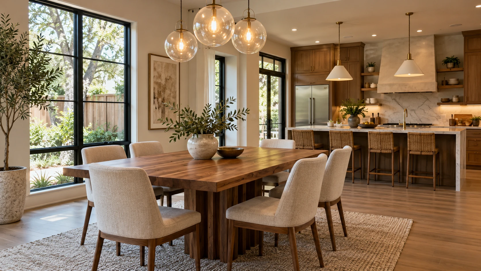 Dining room illustrative home scene